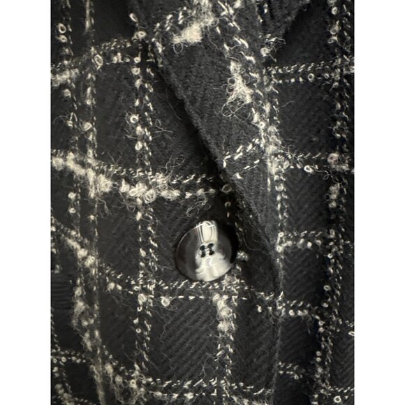 Vintage Alfred Dunner Womens Wool Blazer 42/22W Black & White Checkered - Picture 4 of 12